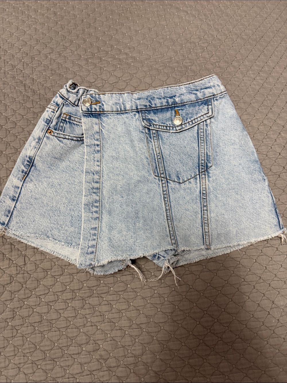 Girls Zara Light Blue Denim Skort